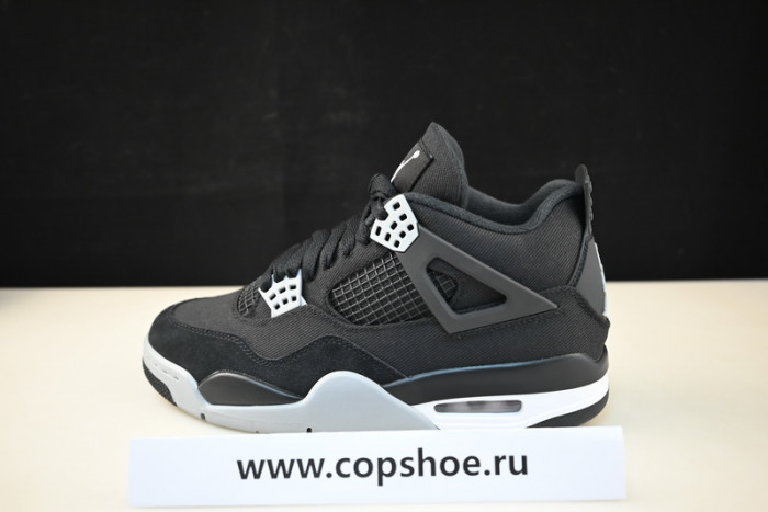 air jordan 4 black canvas dh7138-006