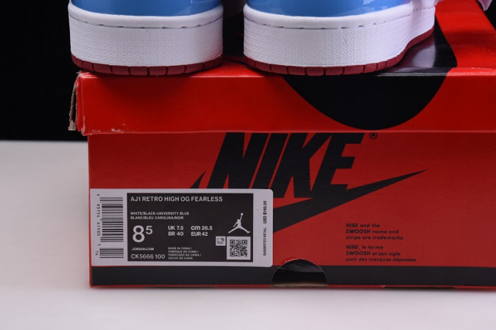 jordan 1 retro high fearless unc chicago - ck5666-100
