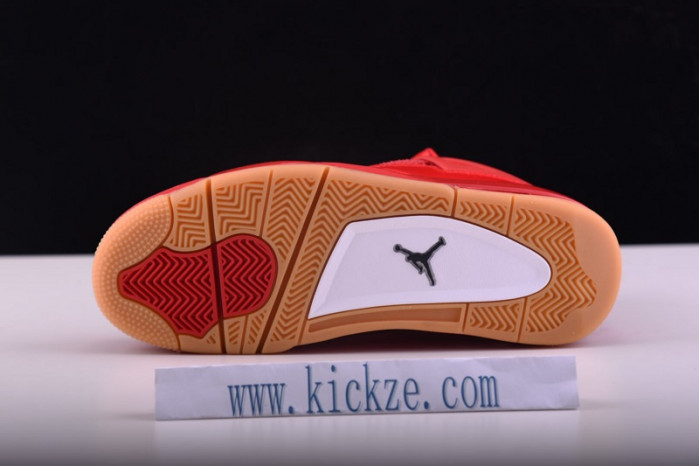 air jordan 4 fire red gum singles day av3914-600